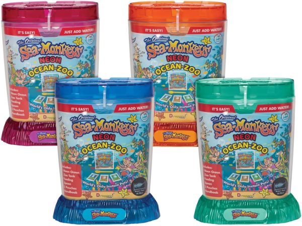 Sea-Monkeys? Ocean Zoo Neon - World's Only Instant Pets? - Assorted Colors - Ages 6+ (Pack of 1)