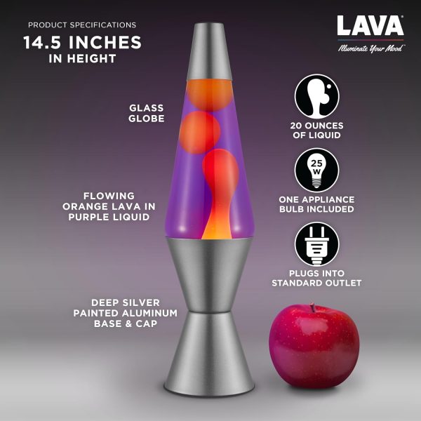 Lava? Lamp - 14.5 Purple Sunset - The Original Motion Light - Yellow Wax and Purple Liquid - Item #2635 (Amazon Exclusive)