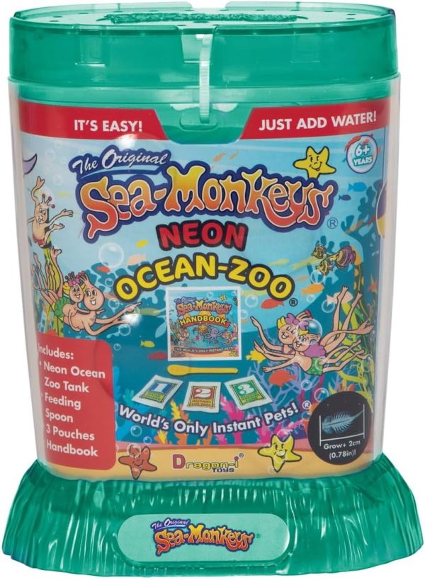 Sea-Monkeys? Ocean Zoo Neon - World's Only Instant Pets? - Assorted Colors - Ages 6+ (Pack of 1)
