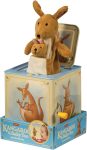 Schylling: Jack in Box - Kangaroo - Classic Pop-Up Music Toy. Momma & Baby Joey Finger Puppet. Plays Song Pop Goes The Weasel. Toddler & Kids 18mo+